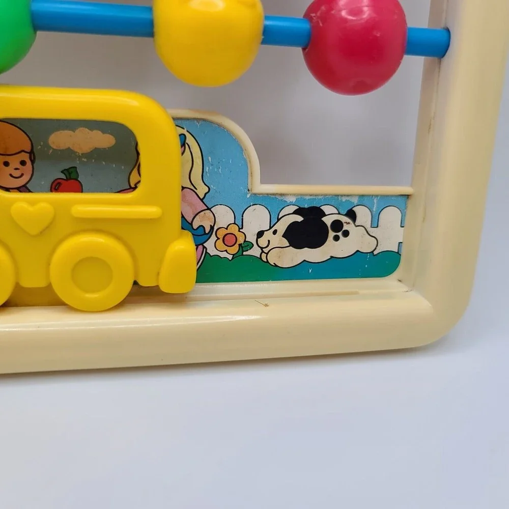 Fisher Price Discovery Beads School Vintage Toy #1062 Travel Size Nesting Cups